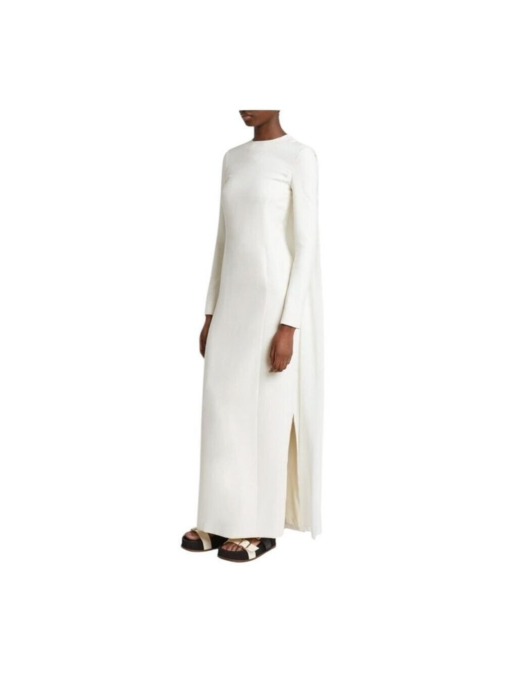 Gabriela Hearst Carlota Long Sleeve Ivory Cape Gown Size 2 (38)